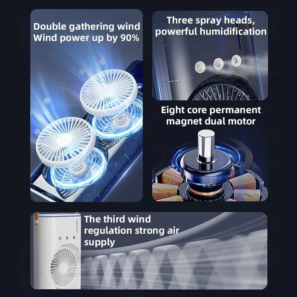 2-in-1 Mist & Cooling Desk Fan